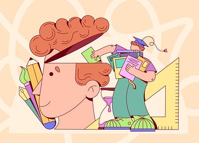 Self-motivated 2d character concept design illustration vector visual