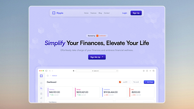 Fintech Hero Section fintech ui ux website