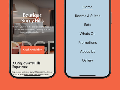 Mobile Hotel Website app figma hotel interaction interface iphone menu mobile responsive ui ux website