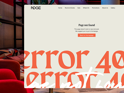 404 Error Page 404 boutique clean error hotel interaction interface ui ux website