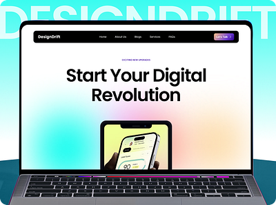 Digital Agency Modern Website UI Design homepage uiux design