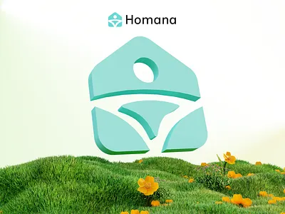 Homana - Coliving Startup Brand Identity 3d 3dlogo branding design figma graphic design logo logodesign mockup rebrand
