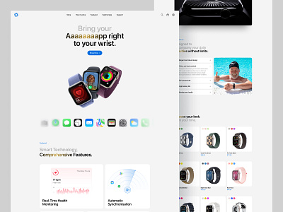 Oraze - Smartwatch Ecommerce Landing Page e commerce ecommerce gps gym heart rate market market place olshop online shop online store smart watch smartwatch sport store tennis trainer training watch web design workout