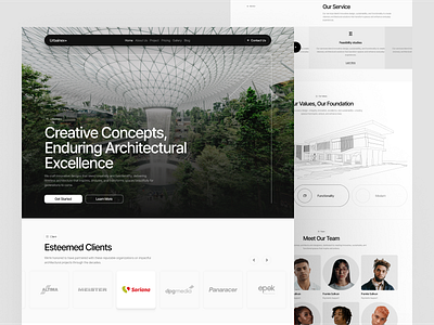 Urbanex - Architecture Studio Landing Page agency airbnb architecture building construction framer home homepage house landingpage minimalist modern portfolio real estate resident saas template web design webflow website
