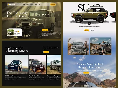 Glidee Car Rent for Adventure adventure car community company dealer design elementor framer landing page rental sales showroom ui vehicle webflow website wordpress
