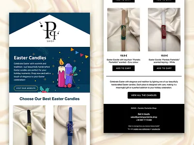 Easter Candles Sale design easter candle email email design email template html email newsletter newsletter template responsive email template