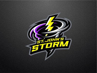 ST. JOHN'S STORM academy branding character college logo design graphic design hurricane illustration logo mascot school logo sports logo storm thunderstorm vector