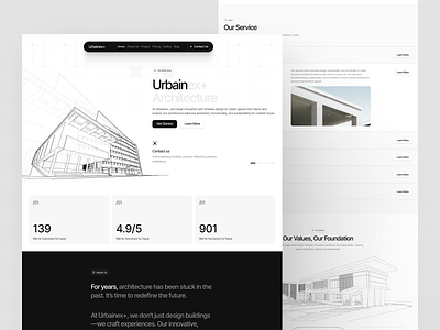 Urbanex – About Us Page for Architecture Studio 3d agency airbnb architecture clean construction framer home house landing page profile project rent saas studio vektora web web design webflow website
