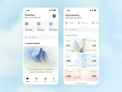 Travel Planner App ai assistant app booking app design minimal mobile app orix planer sajon tourism travel travel plan trip planer ui ux
