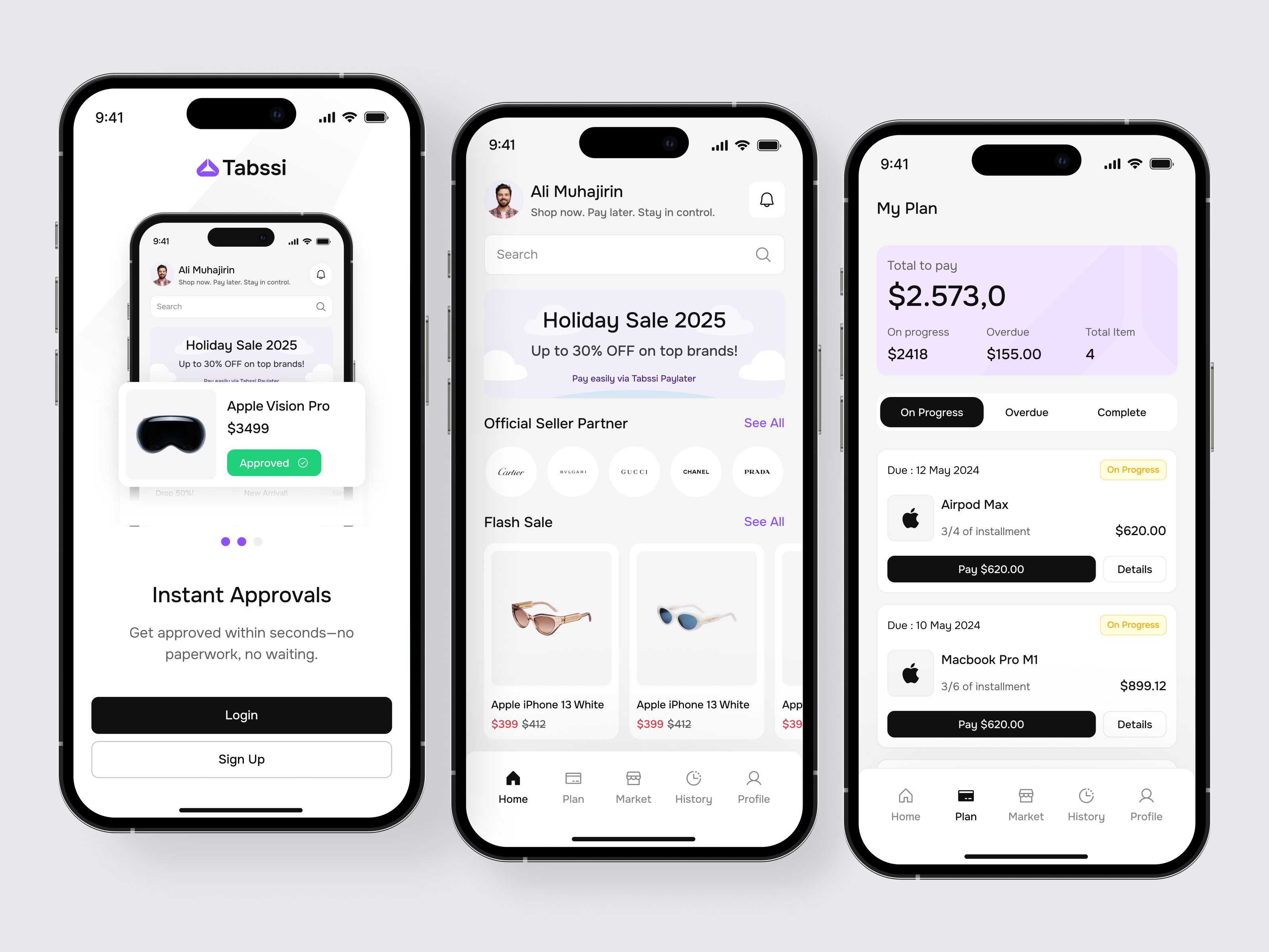 Tabssi - Buy Now Pay Later (BNPL) Mobile App bnpl buy now pay later credit app credit check credit score ecommerce app finance app fintech installment mobile app pay later payment payment gateway payment plan shopping app transaction ui kit