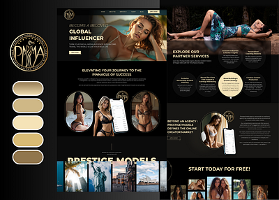 Content Creator Website Development | WordPress Development branding design figma graphic design illustration logo onlyfans onlyfans agency onlyfans agency website design ui website design