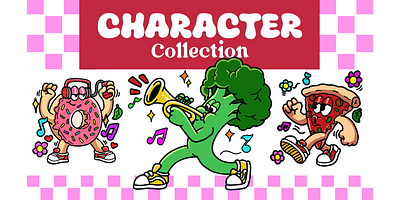 Character Collection - Food and Music Edition animation branding cartoon creature design graphic design illustration logo procreate ui