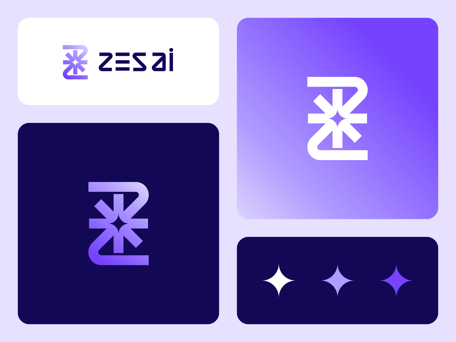 Z, AI logo Design abstract ai logo branding creative graphic design icon lettermark logo logo design logos mark minimal simple smart solar spark star symbol ui z