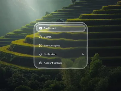 💧 Liquid Glass Effect Sidebar UI animation apple liquid glass creative design dashboard design figma glass effect glassmorphism graphic design liquid glass motion graphics navbar navigation bar sidebar ui ui ux design visual design web design web template website design
