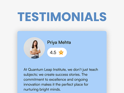 Testimonial UI Design
