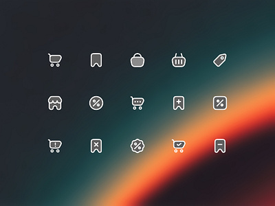 Sleek E commerce Duotone Icons by Iconstica icon design icon library icon pack icon set iconography