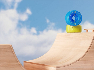 Half Half-Pipe 3d animation c4d cinema4d colors halfpipe loop render skate