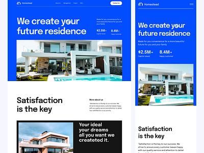Homestead - Real Estate Website Design best web design business corporate website design figma hire ui ux designer modern modern web real estate real estate website ui web web design web ui website website design