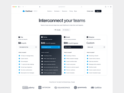 Pricing Page app design plans pricing pricing page ui ui design ux website website design