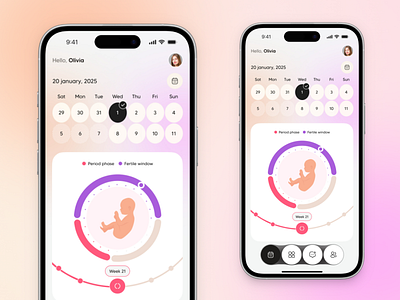 Period Tracker | Pregnancy Tracker Mobile App app app design app ui lvy period mobile app mobile app design mobile ui my calendar my cycle ovulation ovulation cycle ovulation tracker period period app period tracker tracker app ui ux ux