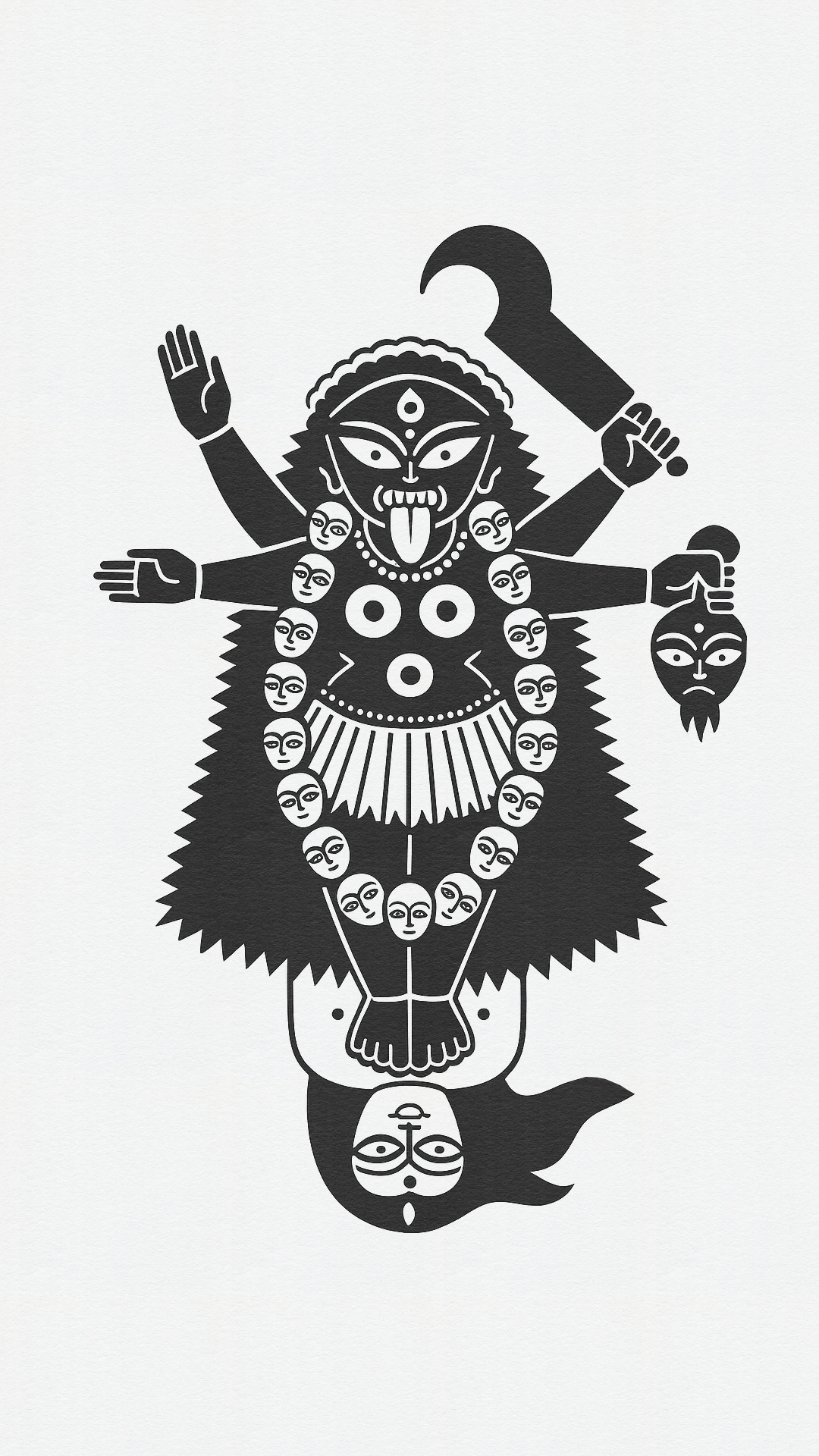 Divine Echoes: Kalighat-Inspired Tribal & Folk Deities of India bold monoline art divine figures folk deity painting goddess illustration goddess illustration india hindu god icons hindu god vector art indian folk art indian mythological art kalighat folk art kalighat style kalighat style gods mythic line art religious poster art sacred indian art spiritual indian drawings traditional indian artwork tribal deity art tribal indian deities tribal religious illustration