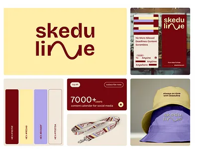 Skeduline - Logo Visual for SaaS Content Calendar brand guidelines brand identity branding clean creative graphic design guide logo logo concept logos logotype minimalist modern red saas saas branding startup typography vector visual identity