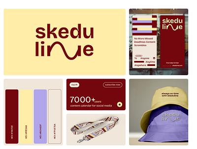 Skeduline - Logo Visual for SaaS Content Calendar brand guidelines brand identity branding clean creative graphic design guide logo logo concept logos logotype minimalist modern red saas saas branding startup typography vector visual identity