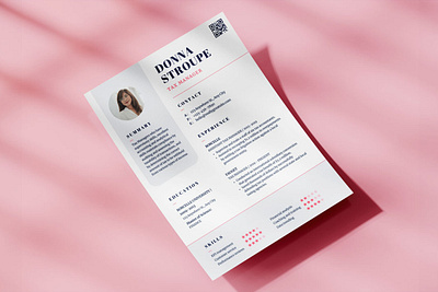 Clean Resume branding clean corporate cv design document elegant graphic design minimalist modern proffesional resume template ui white