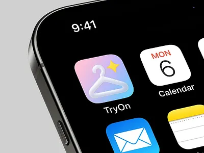 App Icon Design - 05/100 Days UIUX Challenge 100daysuiux appicondesign dailyui designchallenge dribbbleshot figma figmadesign icondesign minimalui mobileappdesign modernappui tryonapp ui uiuxdesign ux uxdesign