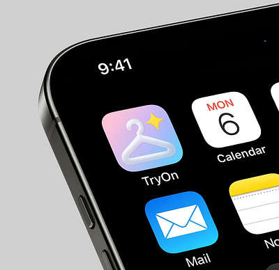 App Icon Design - 05/100 Days UIUX Challenge 100daysuiux appicondesign dailyui designchallenge dribbbleshot figma figmadesign icondesign minimalui mobileappdesign modernappui tryonapp ui uiuxdesign ux uxdesign