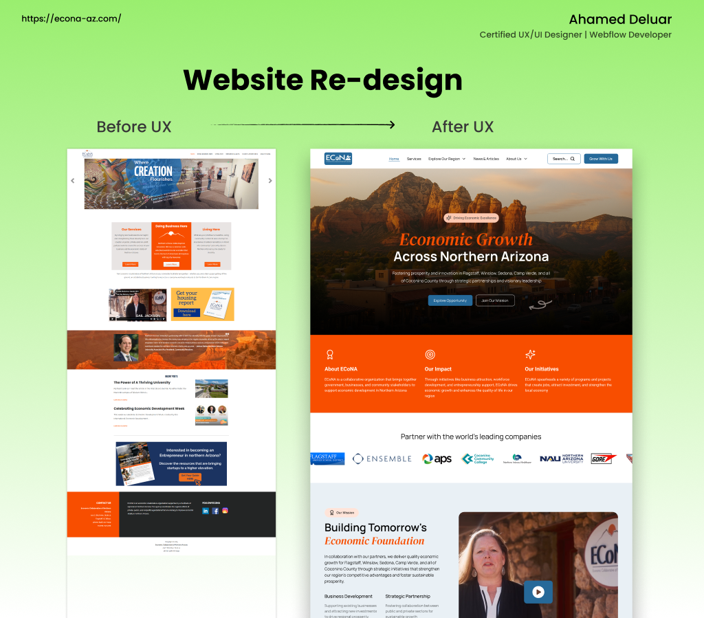 Econa Website Re-design ui ux webdesign webredesign