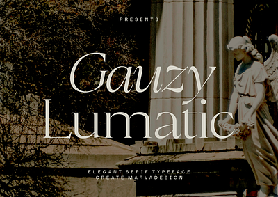 Gauzy Lumatic Font beauty book brand identity branding classic elegant fahsion font heading headline high contrast lettering luxury magazine minimalist packaging poster serif skincare typeface