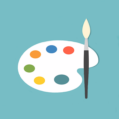 Pallete branding cartoon design graphic design logo