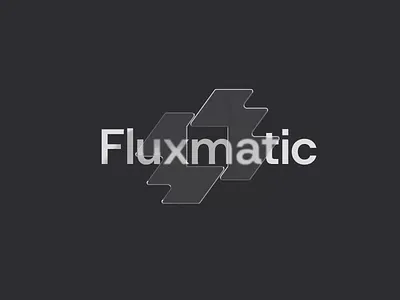 Fluxmatic 3D Glassmorphism Effect 3d 3d glass ai logo animation artificial intelligence branding ecommerce glassmorphism logo logo animation logo maker logodesign mark minimal modern logo motion graphics reflection spline symbol transparent