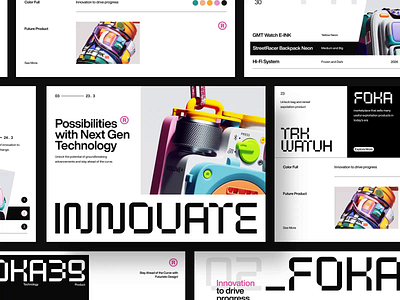 Foka - Product Website Exploration Animation 🔥 3d 3d design 3d illustration animation animation design bold bold design home page homepage landing page landingpage layout design motion motion graphics swiss design ui user interface ux web design website
