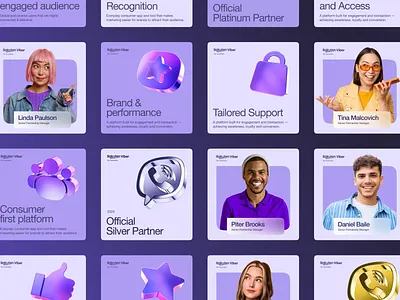 Viber for Business - A Design System to Scale Marketing 3d animation brand book brand design brand guideline brand identity brand system branding content design graphic design illustration logo marketing assets visual identity