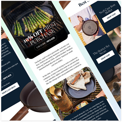 Klaviyo Email Design | Cookware Brand | Figma Design ecommerce email design email designer email marketing email template figma figma email klaviyo mailchimp