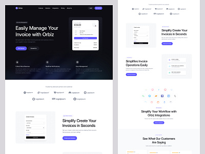 Orbiz - SaaS Landing Page design figma landing page landing page design orbiz saas saas design saas landing page ui uidesign uiux uiux saas uiuxdesign unpixel ux uxdesign web app web design website
