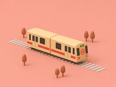 Delhi Metro Illustration branding conceptart delhi design digital art graphic design illustration metro sketch ui