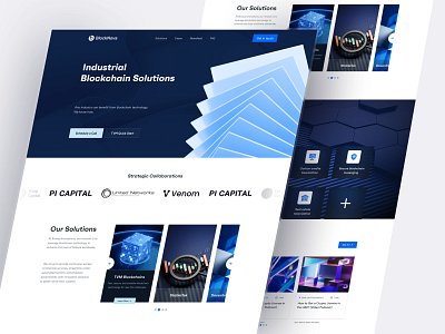 Blockchain solutions landing page UI UX blockchain landing page blockchain solutions blockchain website crypto landing page crypto website cryptocurrency landing page web design