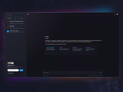 moxby - Getting Started Intro ai chat product design ux design
