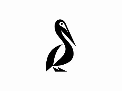 Geometric And Minimal Pelican Logo abstract animal bird branding design emblem geometric icon identity illustration logo mark nature pelican symbol vector zoo