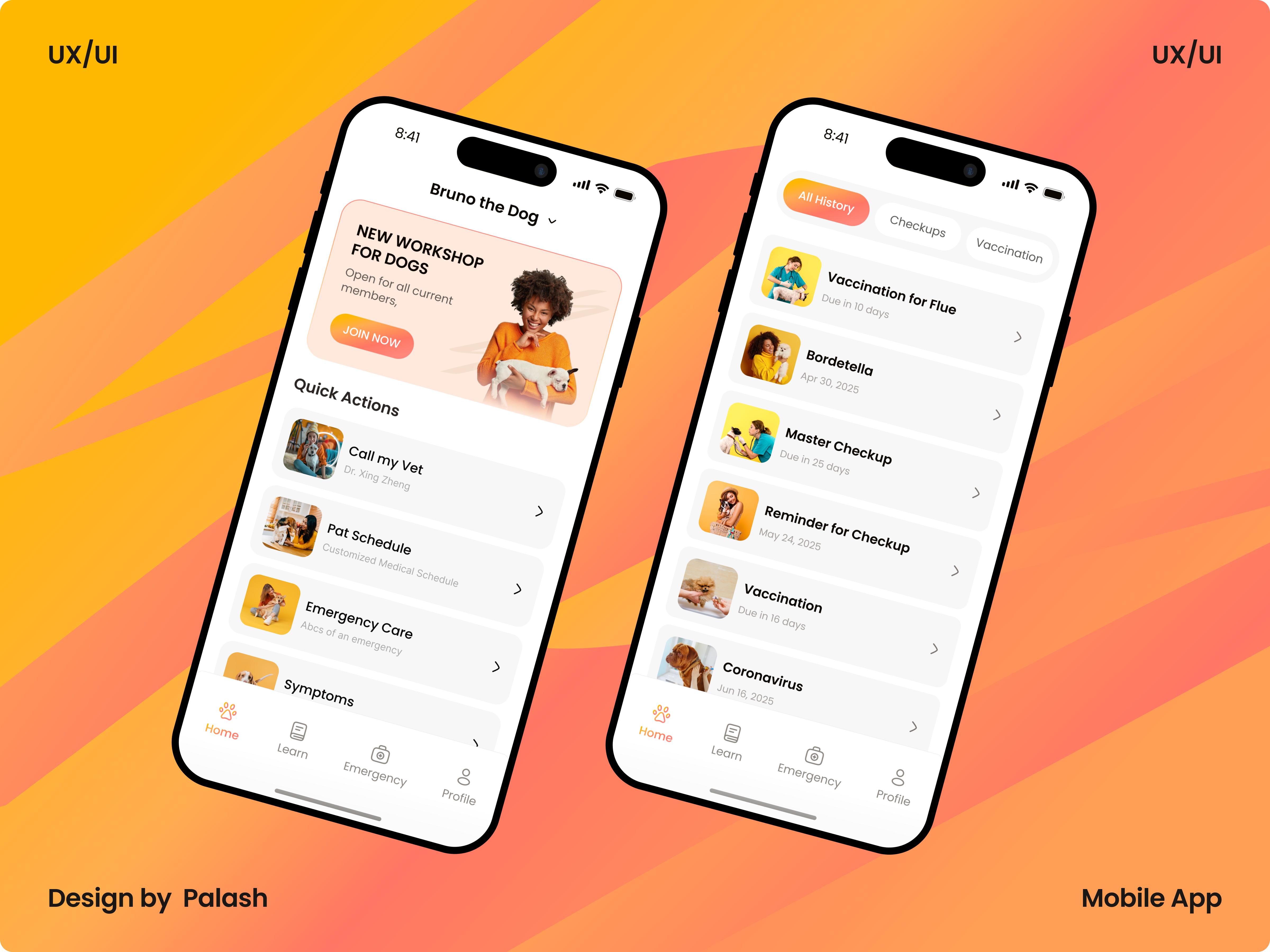 Pet care app animal care app dog interface ios ios app mobile app mobile design pet pet app pet health pet tags pet tracking petcare app petshop ui ui design uiux ux design veterinary