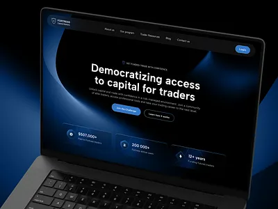 Trading Website and Platform Design blue dark design education gradient platform trader trading web website