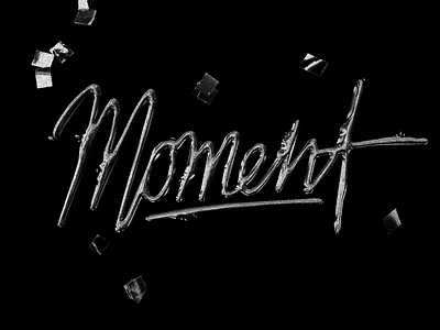 Moment calligraphy lettering letters script type typography