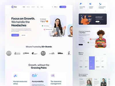 Exo Finance Agency Website Design agency business cleandesign creativedesign designinspiration figmadesign finance fintech homepage interfacedesign landingpage newnoteworthy popular services techcompany uidesign uiuxdesign webdesign website