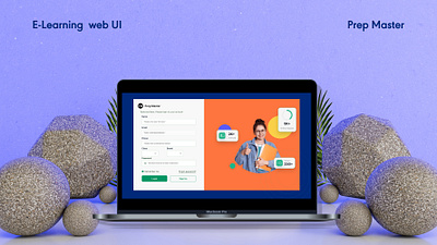 Prep Master – Student Login & Onboarding 3d animation banner branding clean graphic design illustration illustrator log in logo minimal motion graphics onboarding page photoshop poster sign up ui ux vector web design