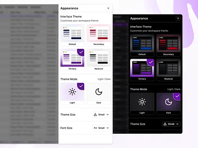 Appearance ✨ appearance customise customize customize theme dark dark mode dark theme default mode design figma interface theme light light mode light theme theme theme appearance theme customize ui uidesign workspace theme
