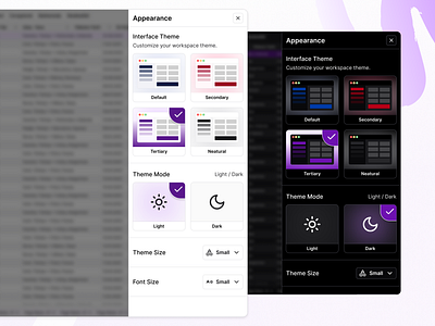 Appearance ✨ appearance customise customize customize theme dark dark mode dark theme default mode design figma interface theme light light mode light theme theme theme appearance theme customize ui uidesign workspace theme