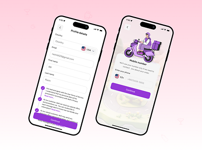 Onboarding – Food delivery app app app design clean delivery app design food food app food app design food delivery ios mobile mobile app mobile applications design mobile ui designer onboarding onboarding screen splashscreen uiux